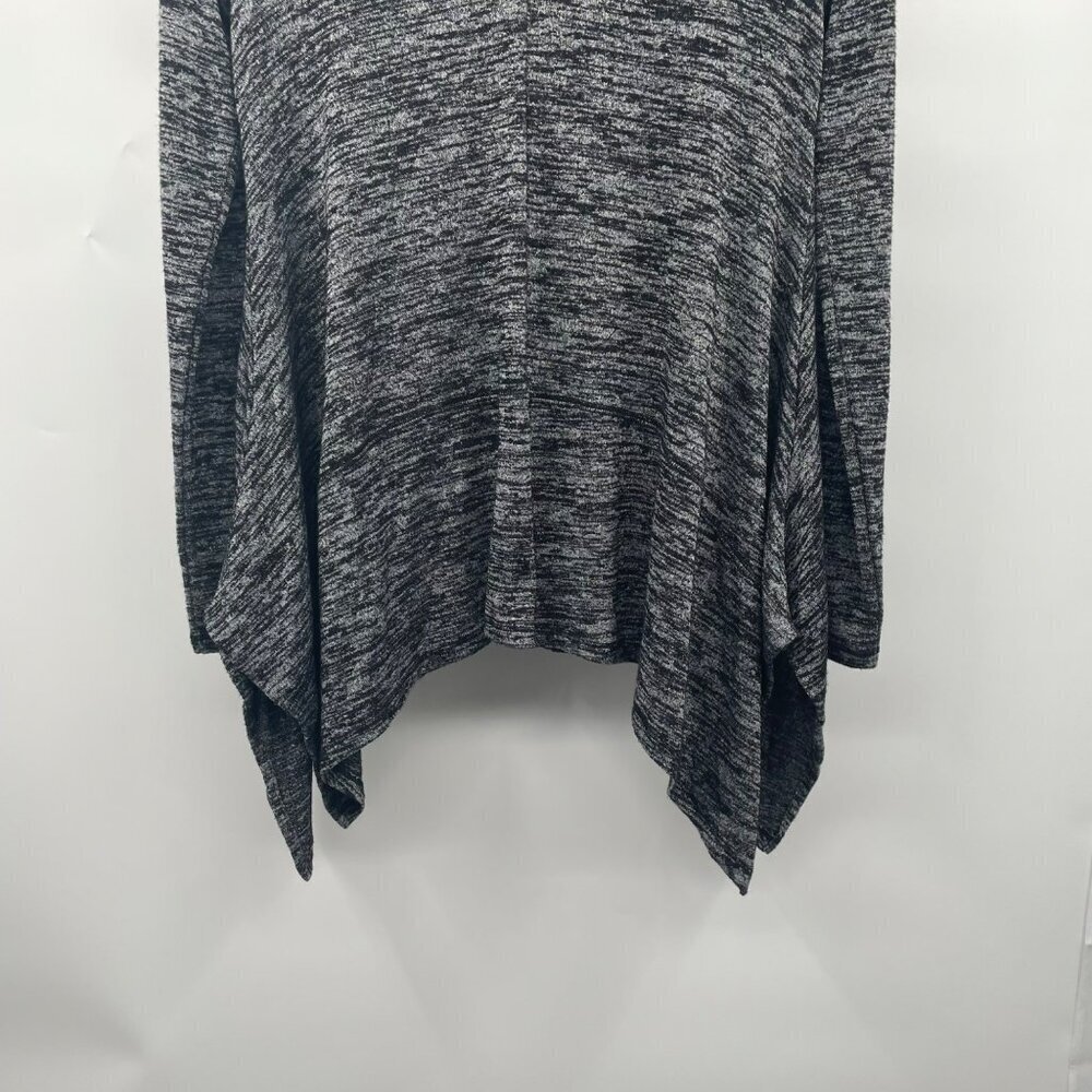DKNY Jeans Womens V-Neck Sweater Black/Gray Space Dye Size Small - Picture 3 of 9